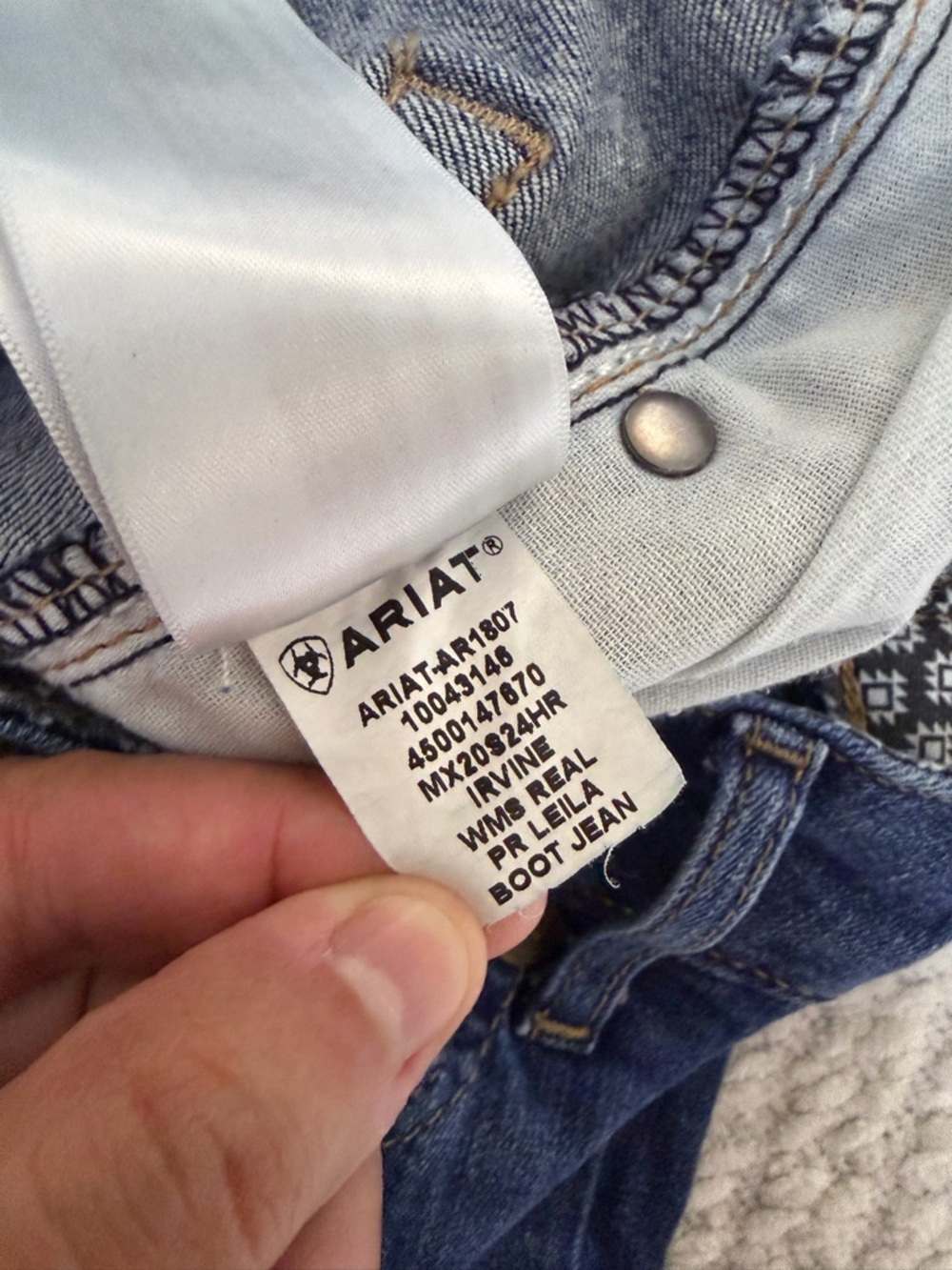Ariat REAL Leila Perfect Rise Blue Bootcut Denim Jeans Irvine Women’s Size 28 S - Picture 8 of 11